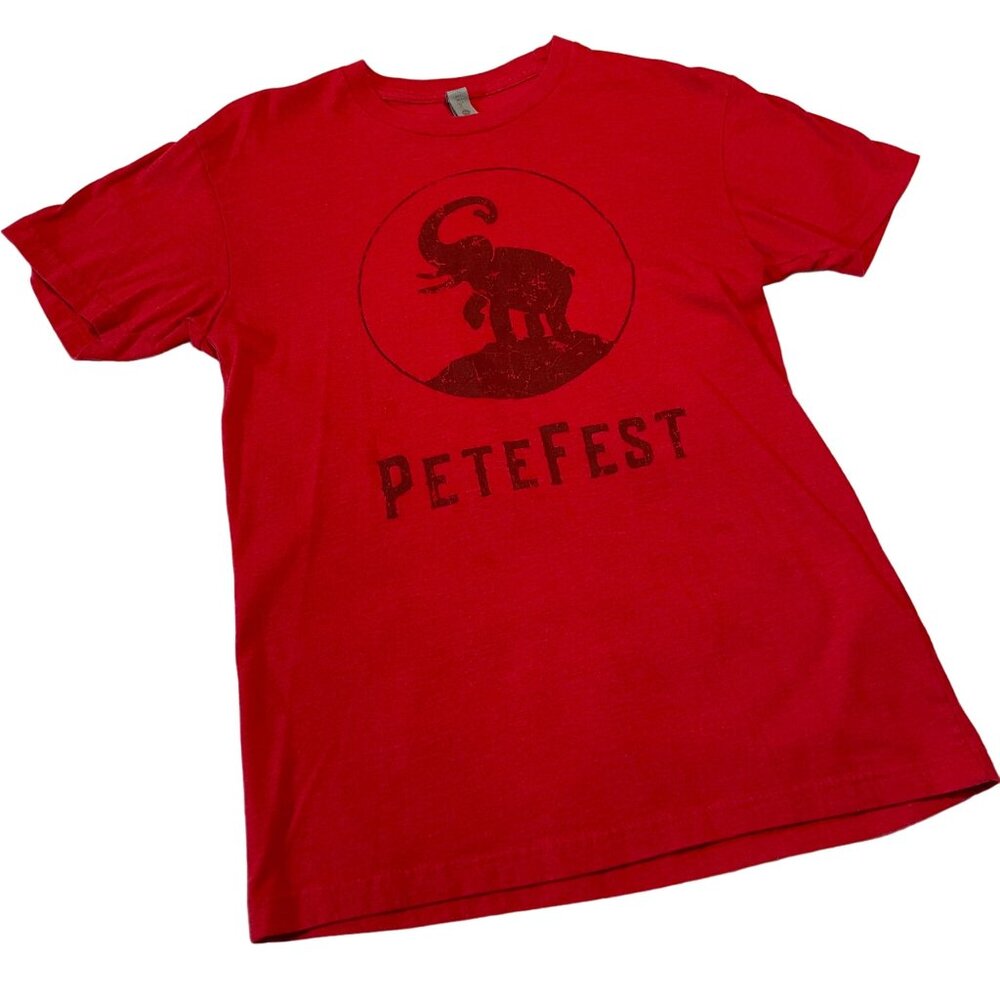 PeteFest Red T-Shirt Elephants Graphic Next Level Apparel Small Suicide awarenes